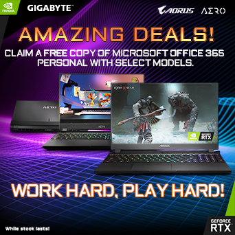 GIGABYTE Laptop Office 365 Bundle Promotion
