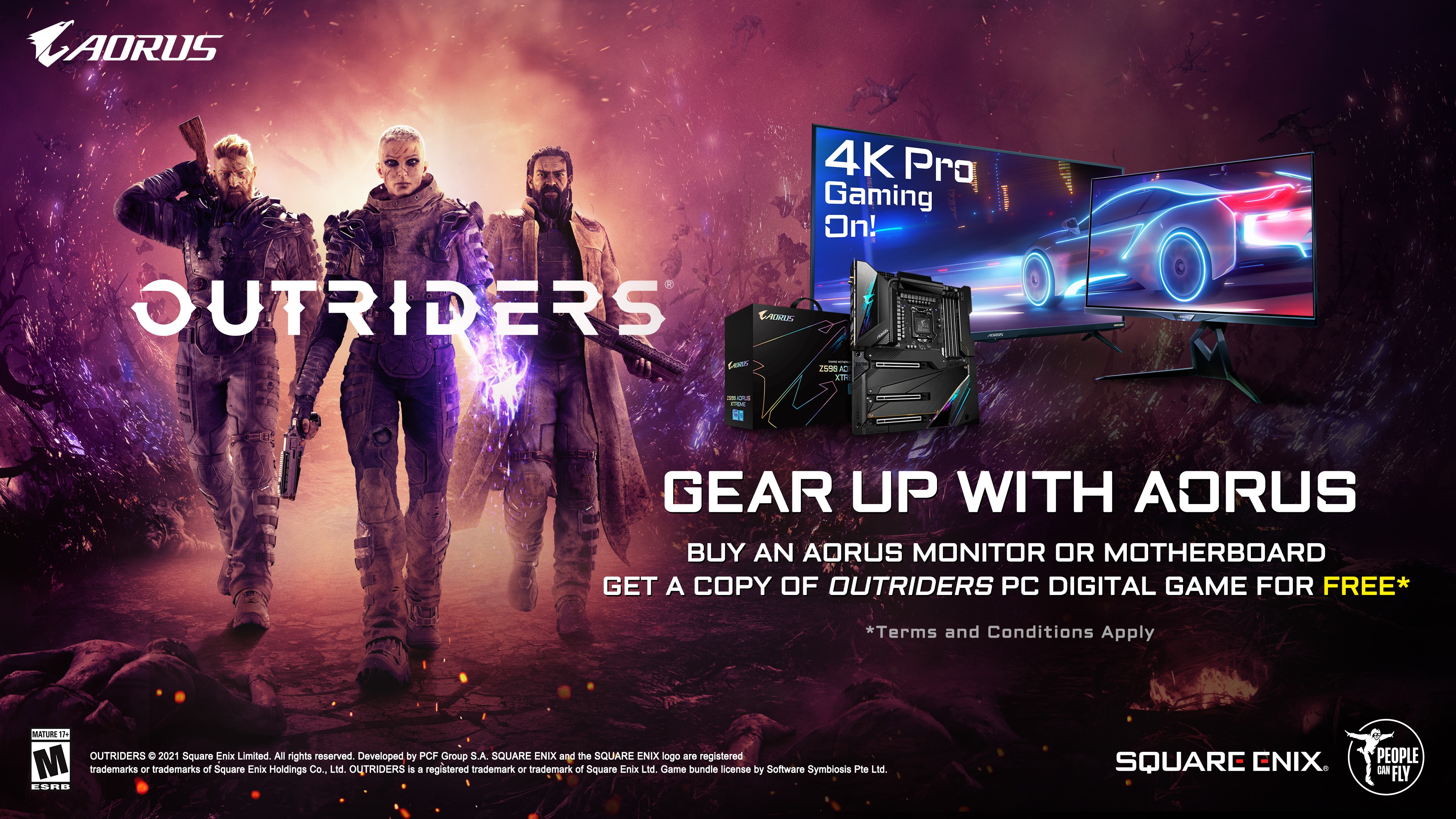 GIGABYTE Partners with SQUARE ENIX to Offer Outriders Game Bundle