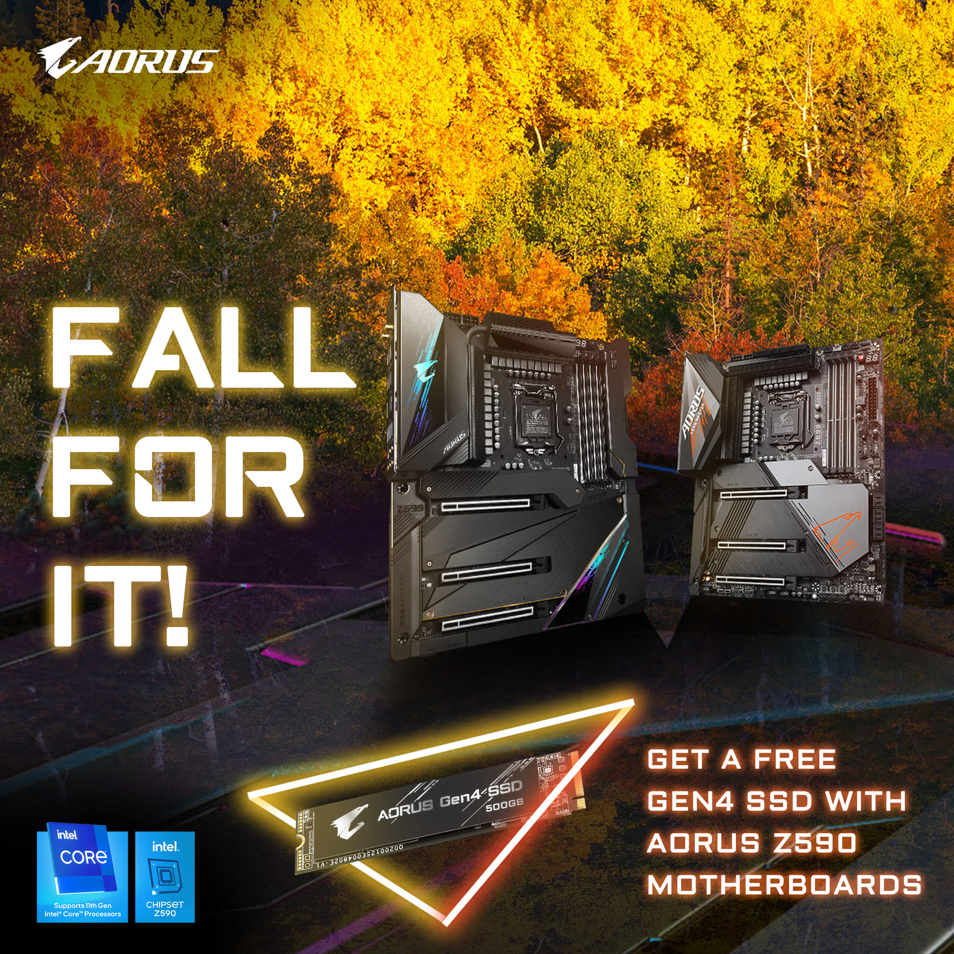 Get a free 500GB Gen4 SSD with AORUS Z590